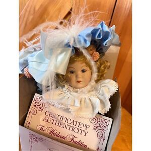 The Heirloom Tradition Maud Humphrey Bogart Vintage Doll Head Ornament H5513 Reb